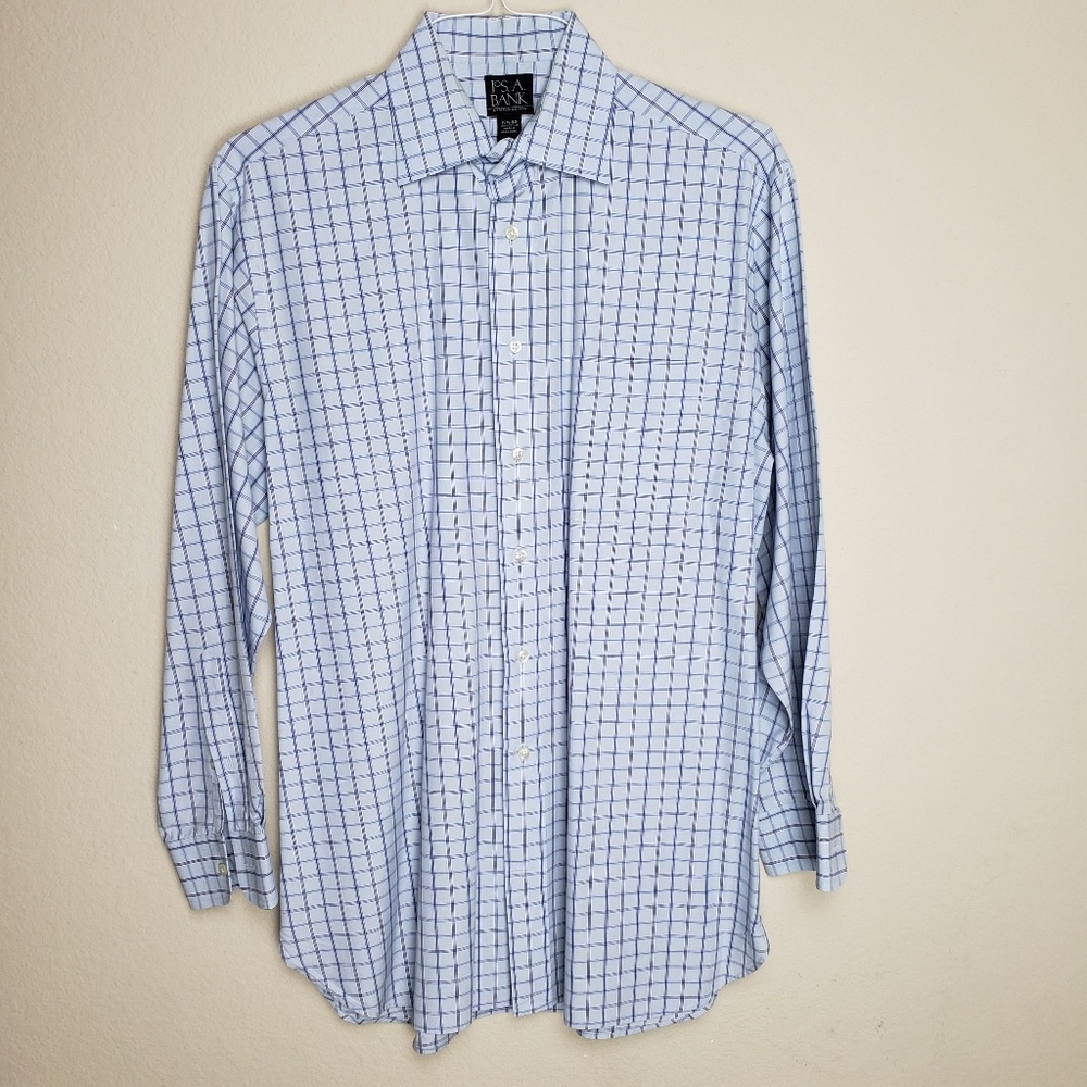 Jos. A. Bank Blue and White Dress Shirt